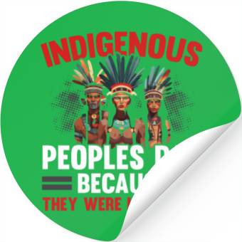 Discover Aboriginal Indians Indigenous Native American Day Stickers