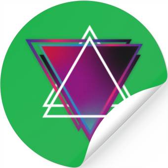 Discover "Triangle Bliss: Geometric Marvel Stickers"
