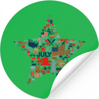 Discover independence day star Stickers