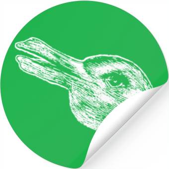 Discover Wittgenstein Rabbit Duck Philosopher Optical Illus Stickers