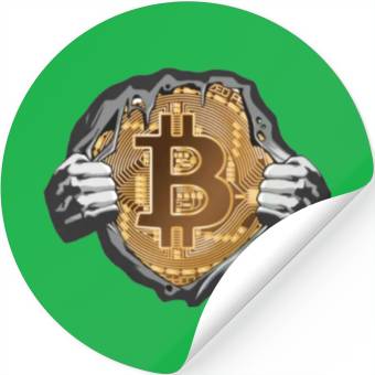 Discover Bitcoin Coin-Crypto Super Hero Stickers