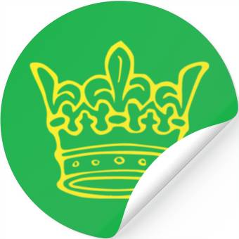 Discover Crown Neon Yellow Stickers