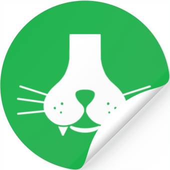 Discover Meowy Cat Face Stickers