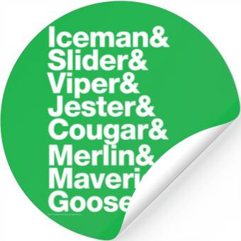Discover Top Gun Pilot Names Stickers