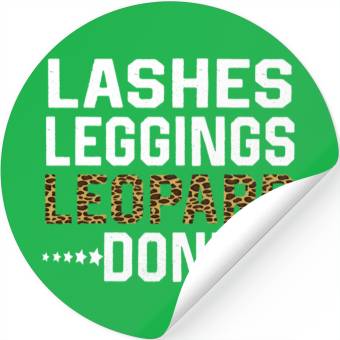 Discover Lashes Leggings Leopard Done Stickers