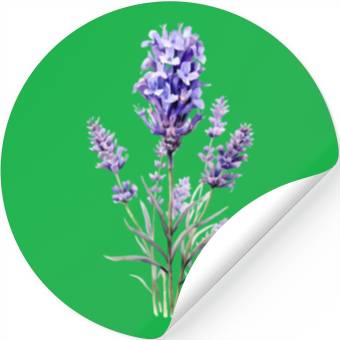 Discover Lavender Flower Stickers