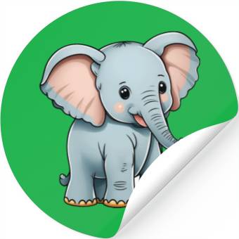 Discover Totally cute elephant Stickers