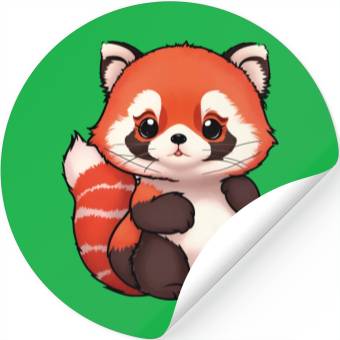 Discover Totally cute red panda Stickers
