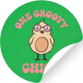 Discover One Groovy Chick Chick Happy Easter Stickers