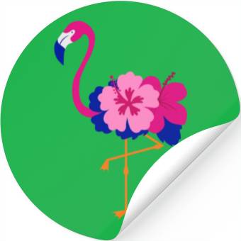 Discover Flower Flamingo Stickers