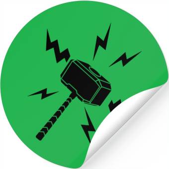 Discover Lightning Thor hammer Stickers