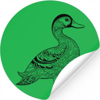 Discover Duck Bird Nature Pond Stickers
