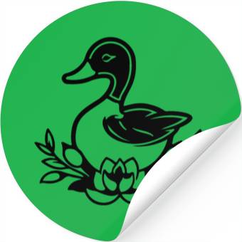 Discover Duck Bird Nature Pond Stickers
