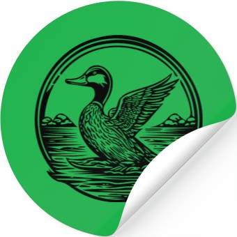 Discover Duck Bird Nature Pond Stickers