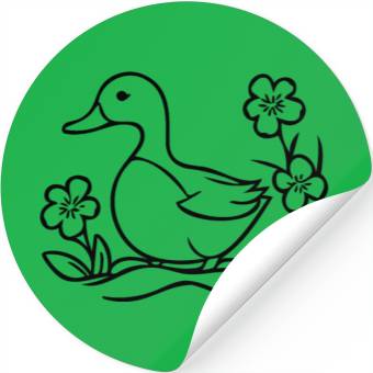 Discover Duck Bird Nature Pond Stickers