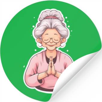 Discover Yoga Grandma Stickers