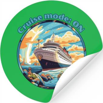 Discover Cruise Mode: On Ship Vacation Stickers