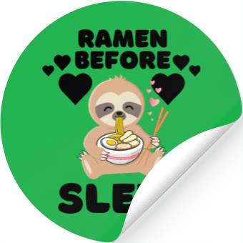Discover Ramen Before Sleep nostalgia Stickers