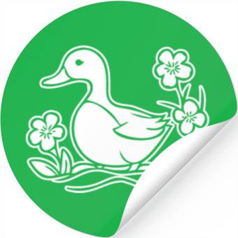 Discover Duck Bird Nature Pond Stickers