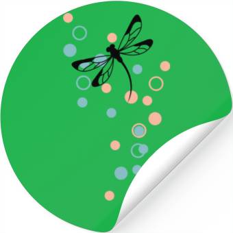 Discover Dragonfly and dots Stickers