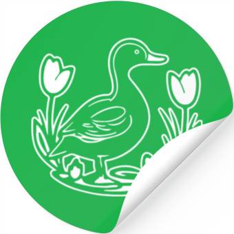 Discover Duck Bird Nature Pond Stickers
