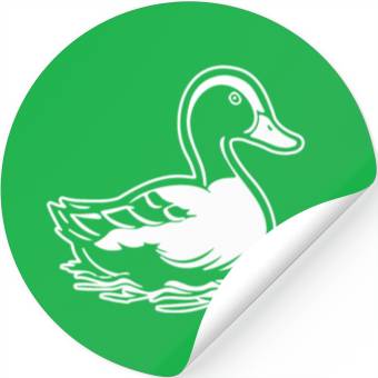 Discover Duck Bird Nature Pond Stickers