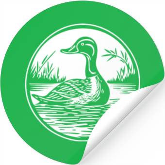 Discover Duck Bird Nature Pond Stickers