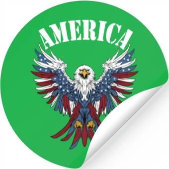 Discover America Eagle Stickers