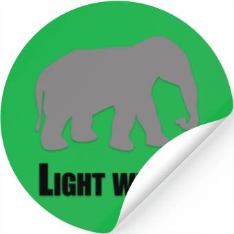 Discover light weight elephant Stickers