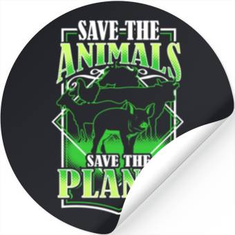 Discover Save The Animals Save The Planet Stickers