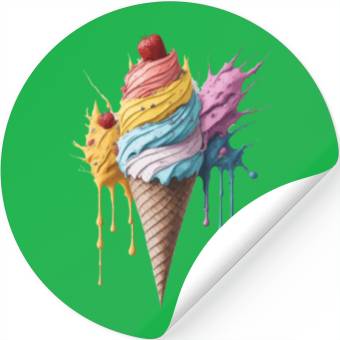 Discover Fruity ice cream Stickers