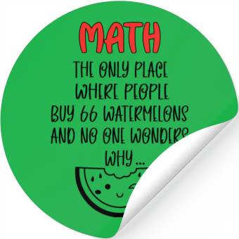 Discover Math And Watermelons Mathematics Calculation Numbe Stickers