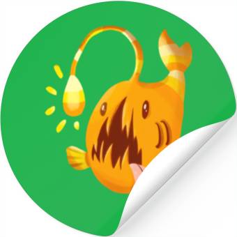 Discover The Orange Candy Corn Angler Fish Stickers