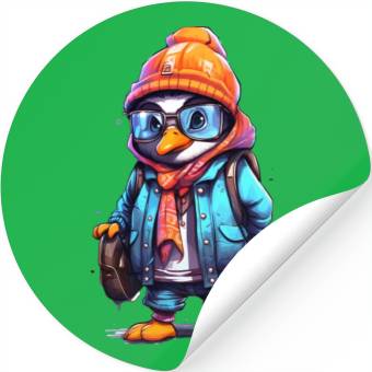 Discover Cute Penguin Cartoon Stickers