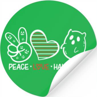 Discover Peace Love & Halloween Stickers
