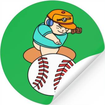 Discover Cute Chibi Baseball Pitcher Stickers