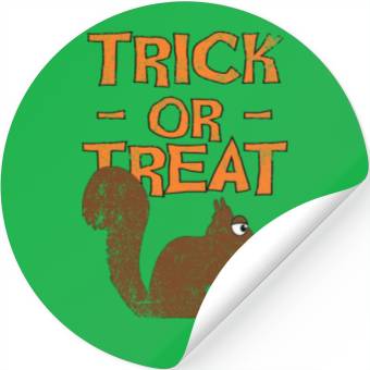 Discover Trick Or Treat Squirrel Stickers