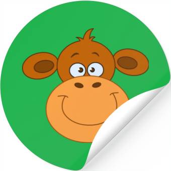 Discover Monkey Face Stickers