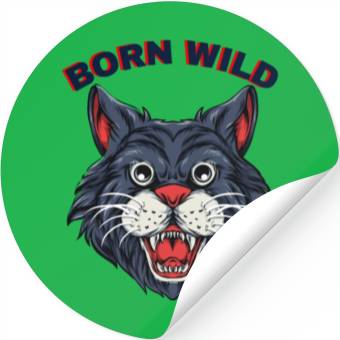 Discover Born Wild Cat lovers Stickers