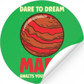 Discover Mars Explore Astronaut Astronomy Solar System Stickers