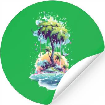 Discover tropical time Stickers