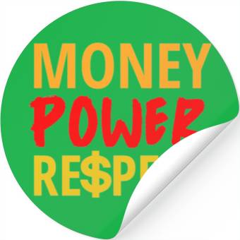 Discover Money Power Respect Stickers