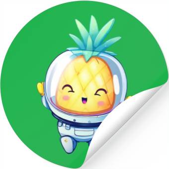 Discover Kawaii astronauts pineapple Stickers