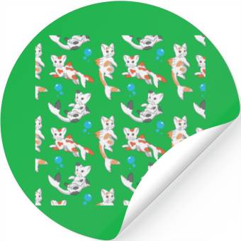 Discover Catfish Pattern gift Stickers