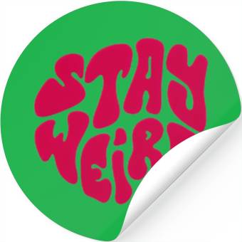 Discover Stay Weird Stickers