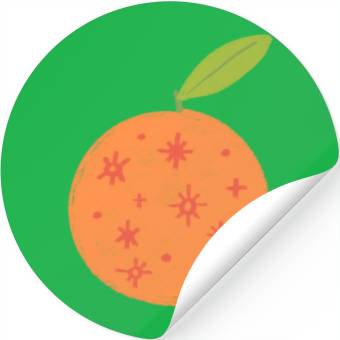 Discover orange! with stars! Stickers