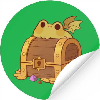 Discover Green Dragon Frog Stickers