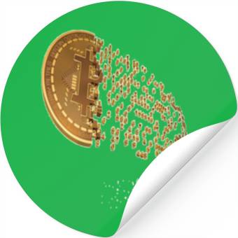 Discover Crypto BITCOIN design 3 Stickers