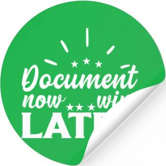 Discover Document Now Wine Later Medical Coder Stickers