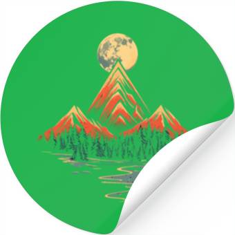 Discover Majestic Full Moon Stickers